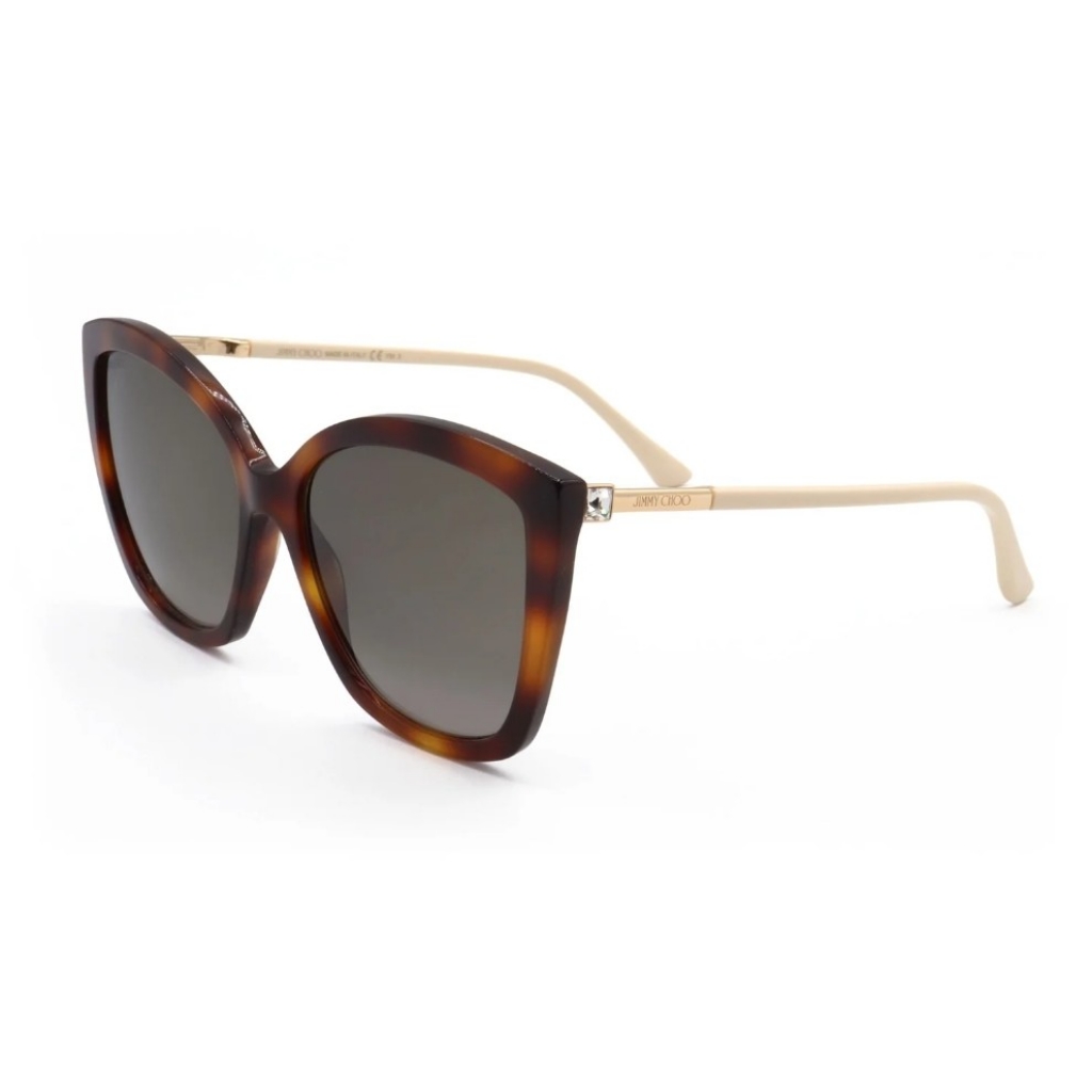 Jimmy Choo Tortiose Cat-Eye Frame Sunglasses